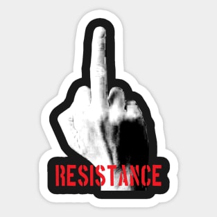 Resistance Middle Finger Sticker